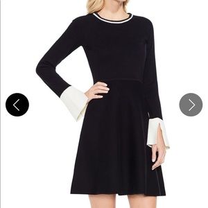 Black and white Vince Camuto cocktail dress